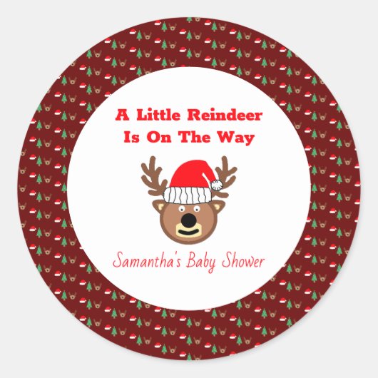 A Little Reindeer Is On The Way  ラウンドシール (正面)