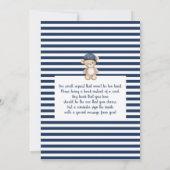 A Little Slugger Baseball Baby Shower Boy 招待状 (裏面)