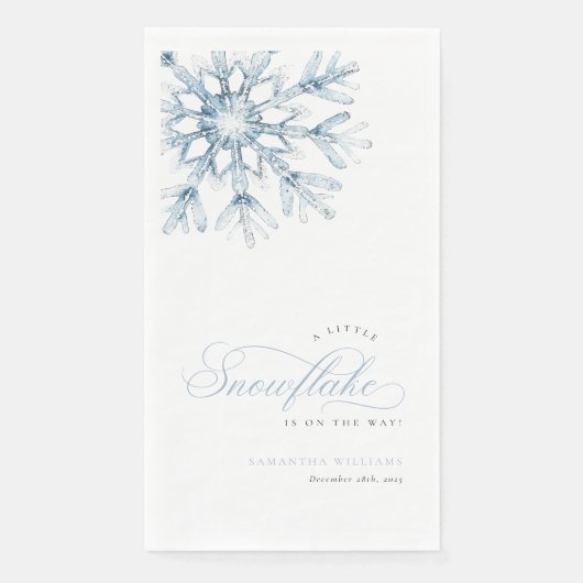 A Little Snowflake Blue Baby Shower (正面)
