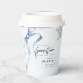 A little Snowflake Blue Bow Glitter Baby Shower  紙コップ (裏面)