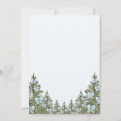 A Little Snowflake Blue Bow Winter Baby Shower 招待状 (裏面)