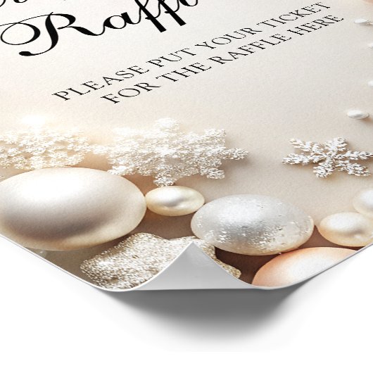 A Little Snowflake Boho Baby Shower Diaper Raffle ポスター (角)