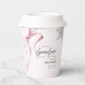 A little Snowflake Pink Bow Glitter Baby Shower  紙コップ (裏面)