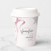 A little Snowflake Pink Bow Glitter Baby Shower  紙コップ (正面)