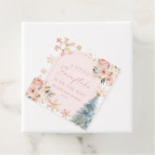 A Little Snowflake Pink Winter Baby Shower  フェイバータグ (インサイチュ)
