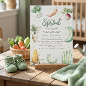 A Little Sprout Baby shower Invitation 招待状