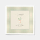 A Little Sprout is on the Way Baby Shower  スタンダードカクテルナプキン (正面)