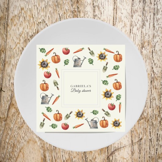 A Little Sprout Is On the Way Baby Shower スタンダードカクテルナプキン