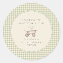 A Little Sprout is on the Way Baby Shower  ラウンドシール