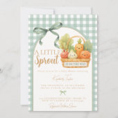 A Little Sprout is on the Way Baby Shower 招待状 (正面)