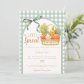 A Little Sprout is on the Way Baby Shower 招待状 (スタンド正面)