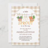A Little Sprout Is On The Way  Baby Shower 招待状 (正面)