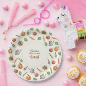 A Little Sprout Is On the Way Baby Shower Round  ペーパープレート (パーティー)