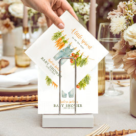 A Little Sprout is on the Way Garden Clothesline スタンダードカクテルナプキン