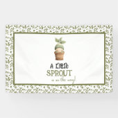 A Little Sprout on the Way Baby Shower Banner 横断幕 (横)