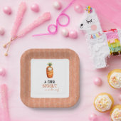 A Little Sprout on the Way Baby Shower Invitation  ペーパープレート (パーティー)