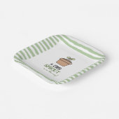 A Little Sprout on the Way Baby Shower Invitation ペーパープレート (傾斜あり)