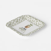 A Little Sprout on the Way Baby Shower Invitation  ペーパープレート (傾斜あり)