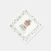 A Little Sprout on the Way Baby Shower Napkins スタンダードカクテルナプキン (角)