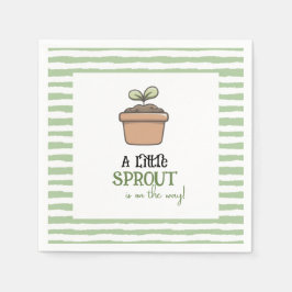 A Little Sprout on the Way Baby Shower Napkins スタンダードカクテルナプキン