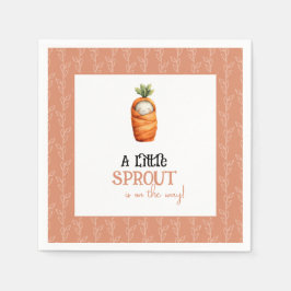 A Little Sprout on the Way Baby Shower Napkins スタンダードカクテルナプキン