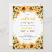 A Little Sunflower Baby Shower Invitation 招待状 (正面)