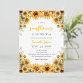 A Little Sunflower Baby Shower Invitation 招待状 (スタンド正面)