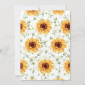 A Little Sunflower Baby Shower Invitation 招待状 (裏面)