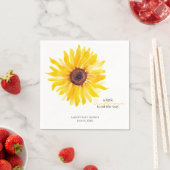 A Little Sunflower is on the way Shower Napkins スタンダードカクテルナプキン (インサイチュ)