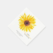 A Little Sunflower is on the way Shower Napkins スタンダードカクテルナプキン (角)