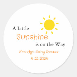 A Little Sunshine is on the Way Labels, Stickers ラウンドシール