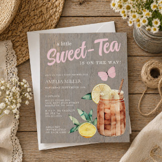 A little Sweet-Tea Budget Baby Shower Invitation