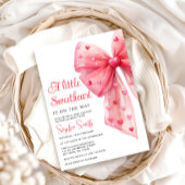A Little SweetheartはBow Baby Shower 招待状