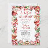 A Little Sweetheartベーカリーフレーム赤ちゃんシャワー 招待状 (正面)
