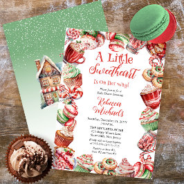 A Little Sweetheartベーカリーフレーム赤ちゃんシャワー 招待状