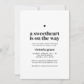 A Little Sweetheart Baby Shower 招待状 (正面)