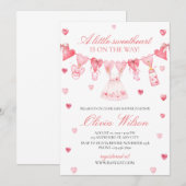 A little sweetheart Baby Shower Invitation 招待状 (正面/裏面)