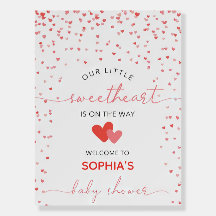 A Little Sweetheart Baby Shower Welcome Sign Templ