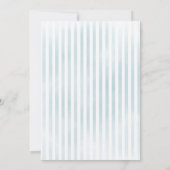 A little sweetheart Blue Boy Baby shower 招待状 (裏面)