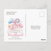 A Little Sweetheart Candy Baby Shower招待状 ポストカード (裏面)