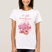 A Little Sweetheart Candy Frame Girl Baby Shower Tシャツ (正面)