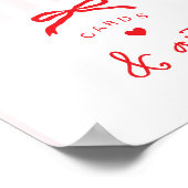 A Little Sweetheart Cards and gifts Pink Red Bow ポスター (角)