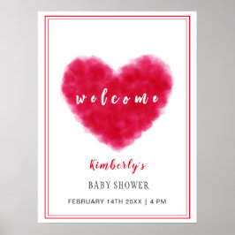 A Little Sweetheart Frame Welcome Baby Shower ポスター