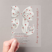 A Little sweetheart Gender Neutral Baby Shower アクリル招待状 (インサイチュ (ポータブル))