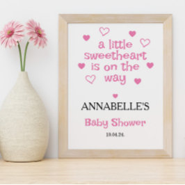 A little sweetheart girl Baby Showerへようこそ ポスター