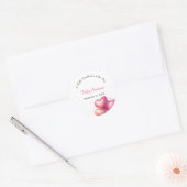 A Little Sweetheart is on the Way招待状 ラウンドシール (封筒)