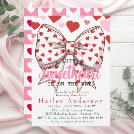 A Little Sweetheart Is on the way baby shower 招待状