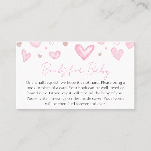 A little Sweetheart is on the Way Books forベビー 名刺 (正面)