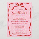 A Little Sweetheart Is On The Way Girl Baby Shower 招待状 (正面)