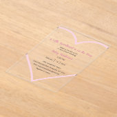 A Little Sweetheart is on the Way Invitation アクリル招待状 (レイダウン)